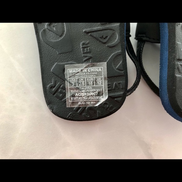 Quiksilver Toddler Molokai Layback Sandals Baby Size 3 - Picture 5 of 7